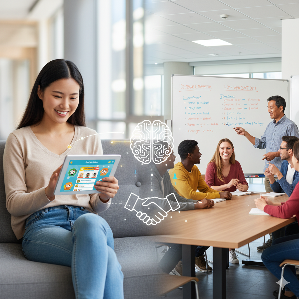 یادگیری زبان با اپلیکیشن‌ها vs کلاس حضوری