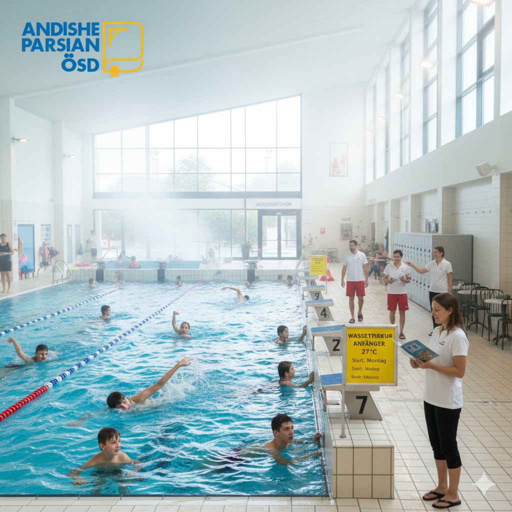 زفان : آلمانی در استخر