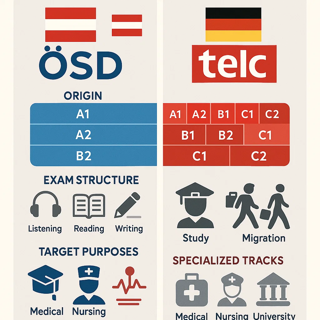 تفاوت ÖSD و TELC